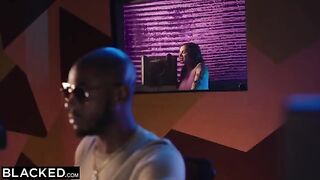 Keisha’s big boobs bounce on Anton’s cock in intense interracial action