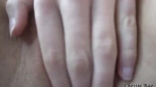 A busty girlfriend gets her pussy wet and fucks a big dildo in POV style