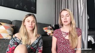 Amateur babes are having their first experience together