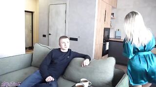 The girl’s mom is giving a lesson to her boyfriend