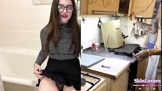 A student received a dick in his face after he lifted the mood of a girlfriend