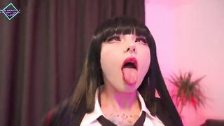 Karneli Bandi fucked Yumeko Jabami in her holes and covered her with cum