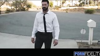Tattooed housewife Anna Bell Peaks gets fucked hard by the pool