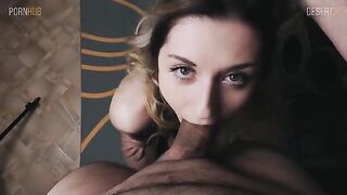 Small dick, wet pussy, and cum on the face of a cute girl in 4K