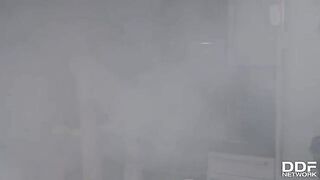 Firefighters and stunning women in an intense, passionate encounter with Monika Fox