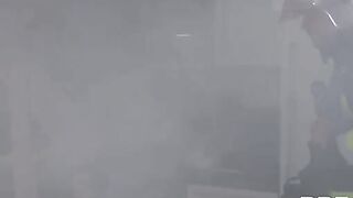 Firefighters and stunning women in an intense, passionate encounter with Monika Fox