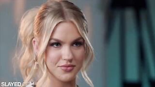 Two blondes, Blake and Jazlyn, have a steamy lesbian encounter that’s out of this world