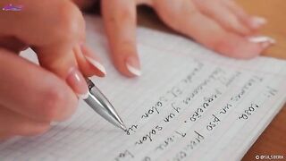 Perky Spanish lesson with a hot girl who squirts like a pro