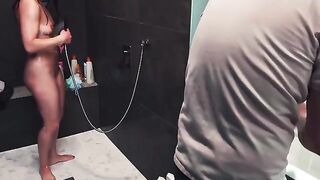 The guy got a ruined orgasm from the hot brunette