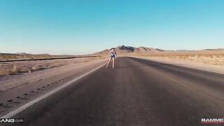 A hot brunette, Freya Parker, fucks after skateboarding with passion