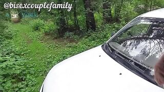 A girl is having fun with a stranger in his car, it all ended happily