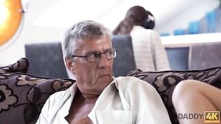 Old guy fucked his son's young girlfriend hard