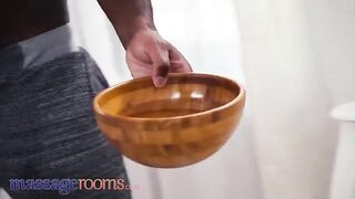 Massage sex with small tits Russian Elena Vedem and a black man