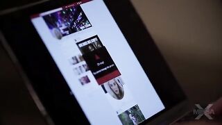A girl is being punished by her step daddy for sexting others
