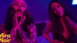 Two girls in a dress want to have fun with you, exploring their submissive side