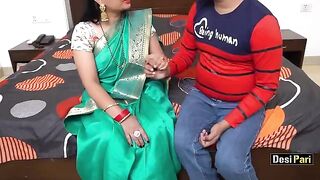 Desi Pari teaches English to a tuition student with passion
