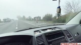 Blonde Sky Pierce gets fucked on camera by strangers