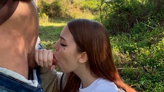 My stepsister is a slut who loves to suck my cock in public