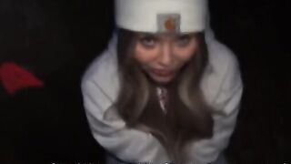 The slutty girl gets fucked by skaters in POV style