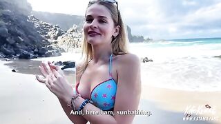 A luxurious ass beauty got fucked on the sandy beach