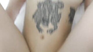 Blonde teen with big fake lips gets fucked in her room