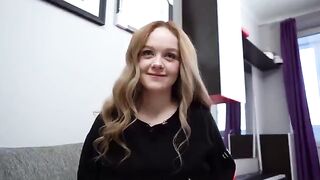 A stepsister lost at strip game, ending with her taking a deep blowjob and cum in mouth
