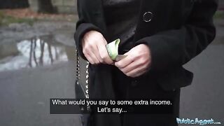 Blonde MILF teacher with stunning figure gets fucked in public for cash