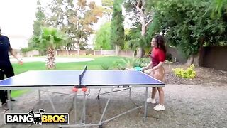 The famous ass of Ariana Van X is back in business, ping-pong style!