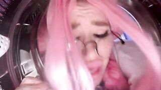 A stupid stepsister got stuck in the washing machine and I took advantage of the situation
