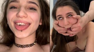 A street girl turns into a whore in the sheets