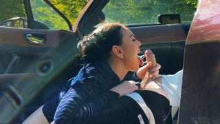 First outdoor sex with a stranger in a car, inspired by Eva Soda’s daring public escapades