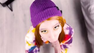 The red-haired girl offered her ass after giving a blowjob in an intense 4K scene