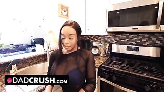 Busty stepdaughter Lily Starfire doesn't wear bras at home, shocking her stepdad