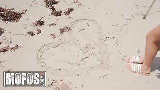 Petite goddess Vina Sky gets fucked on the beach