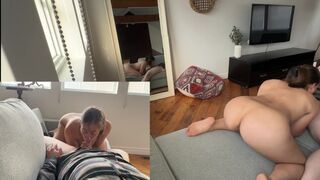A couple has sex on a bed in a Bnb, the wife is very sexy