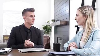 The skinny blonde girl gets fucked to get a job on Passion-HD