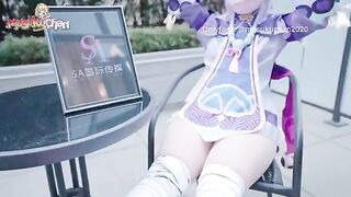 Lewd massage with Thick Thighs and pussy creampie for Qiqi, straight out of Genshin Impact