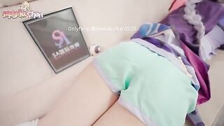 Lewd massage with Thick Thighs and pussy creampie for Qiqi, straight out of Genshin Impact