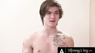 Pervert stepson wants to open sexy MILF Crystal Rush’s ass with his big cock