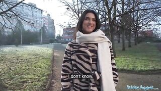 A beautiful European student gets fucked by a stranger on the street