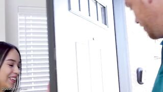 Skinny teen Dakota Tyler crushed by a big dick