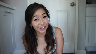 Summer-themed panties try-on session with a dash of self-pleasure motivation
