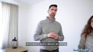 Public Agent Cheating Spanish wife gets fucked for cash by stranger