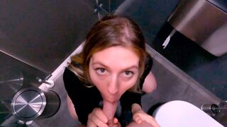 A shoplifter had a bad luck to meet a bitch in the mall toilet