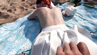 A young couple's rural kebab business turns into hot public sex on the beach