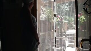 The gardener was taken advantage of by the homeowner in a steamy encounter