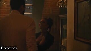 Busty black stripper Kira gets creampied after deep sex in a special feature