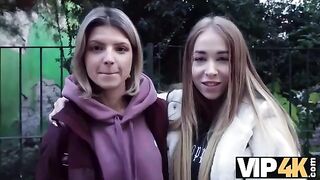 A couple celebrates a special occasion with their first-time threesome experience