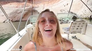 Public sex on a boat during vacation with Molly Pills for an intense thrill
