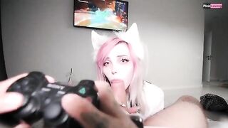I played Genshin Impact while my pretty stepbrother fucked me hard